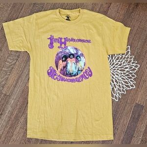 Jimi Hendrix T Shirt Are You Experienced Logo Official Unisex Yellow Size Medium